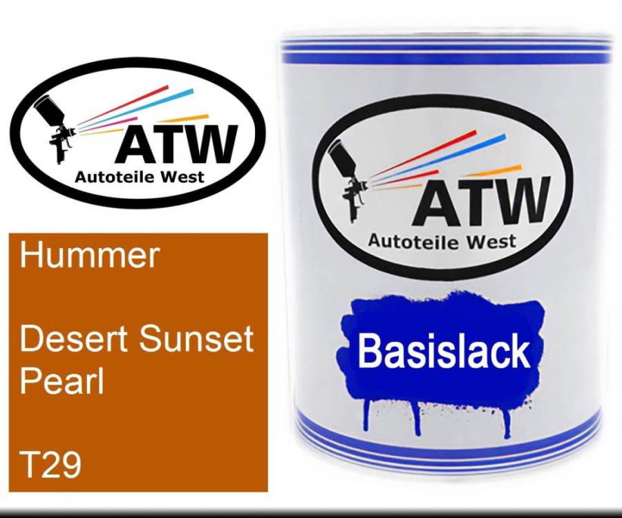 Hummer, Desert Sunset Pearl, T29: 1L Lackdose, von ATW Autoteile West.